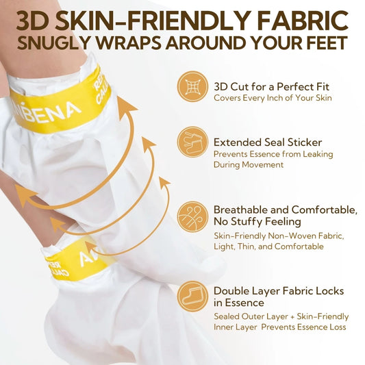 Before and after results of exfoliating foot mask