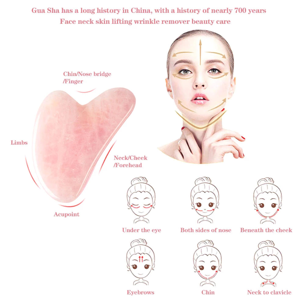 Gua sha facial massager for jawline and neck massage