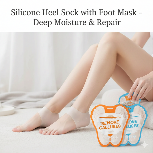 Silicone Heel Socks – Cracked Heel Repair & Moisturizing Socks